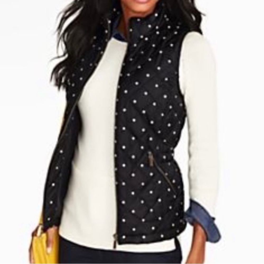 Talbots Polka Dot Down Vest - Picture 1 of 4